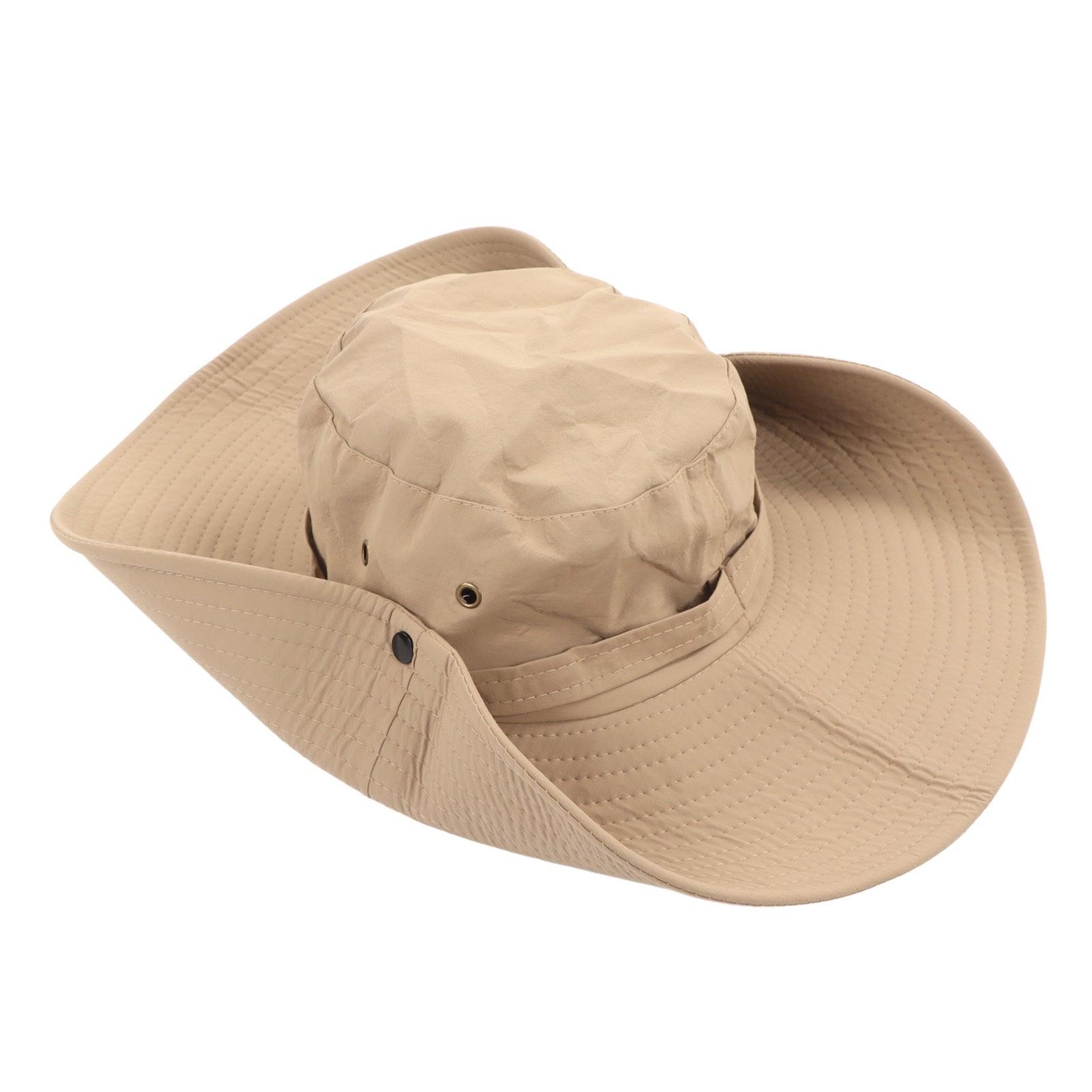 Fishing Hat Over UPF 50 UV Protection Adjustable Waterproof Versatile Wide Brim Bucket Hat for Outdoor Fishing Khaki - mudhouse