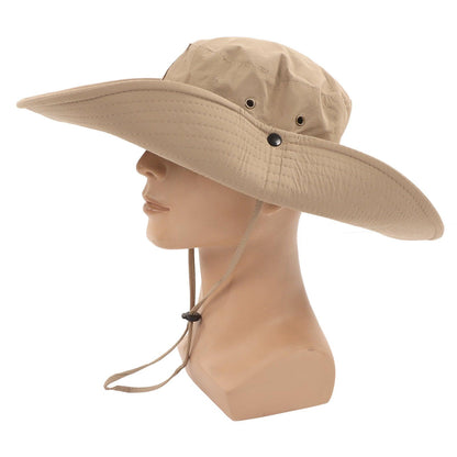 Fishing Hat Over UPF 50 UV Protection Adjustable Waterproof Versatile Wide Brim Bucket Hat for Outdoor Fishing Khaki - mudhouse