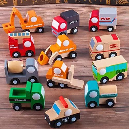 Set de 12 Coches de Juguete de Madera - mudhouse