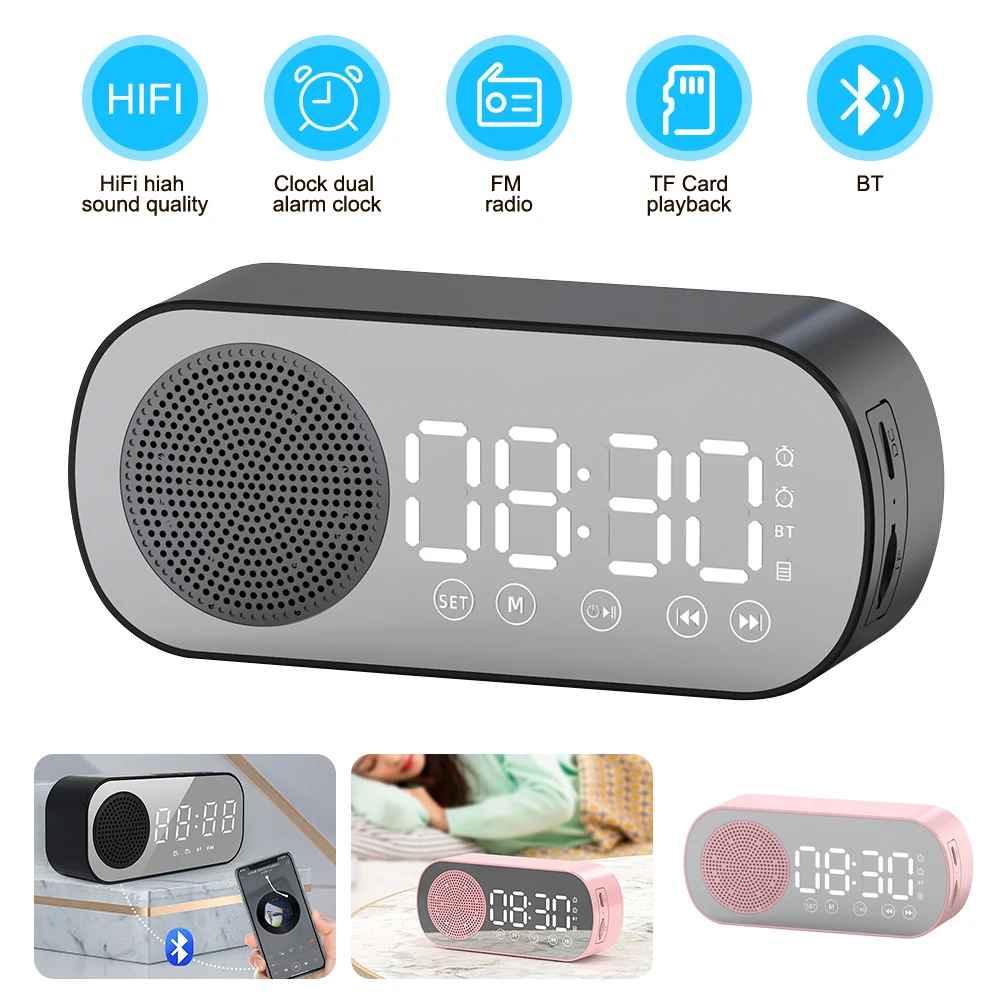 Reloj Despertador Digital con Bluetooth y Radio FM - mudhouse