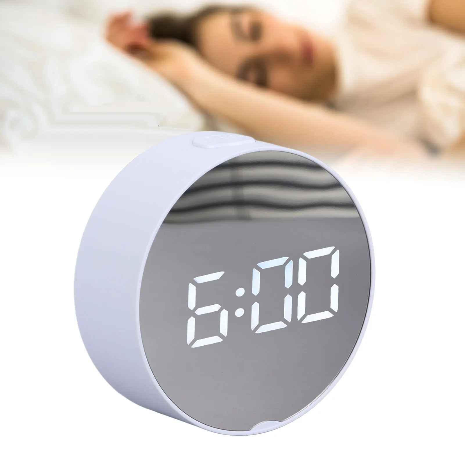 Reloj Despertador Digital con Espejo LED - mudhouse