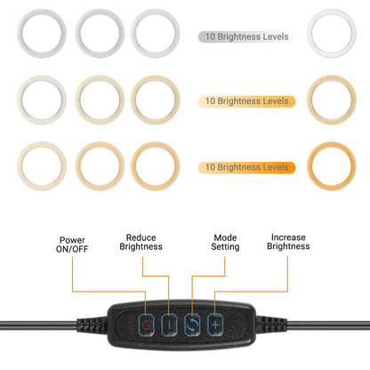 Aro de luz LED con Trípode - mudhouse