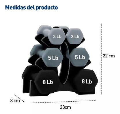 Rack para Mancuernas de 3 Niveles - mudhouse