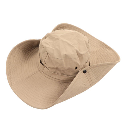 Fishing Hat Over UPF 50 UV Protection Adjustable Waterproof Versatile Wide Brim Bucket Hat for Outdoor Fishing Khaki - mudhouse