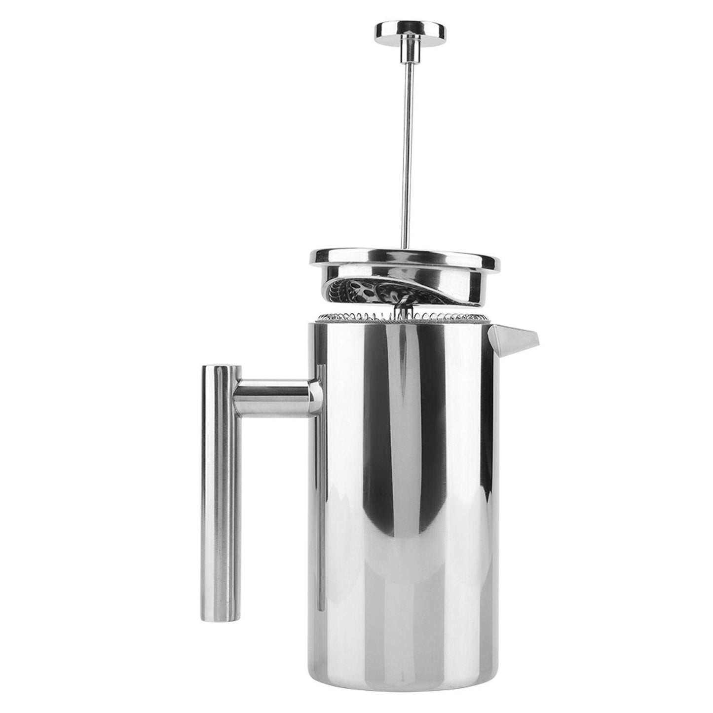 Double Walled Stainless Steel Coffee Maker French Press Tea Pot with Filter (800ML) - mudhouse