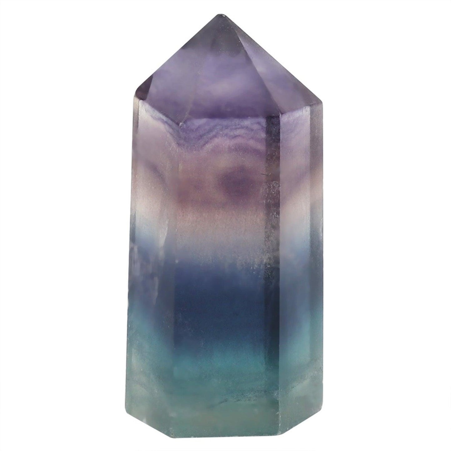 Natural Fluorite Quartz Crystal Hexagonal Wand for Decoration Ornament (35-40mm) - mudhouse