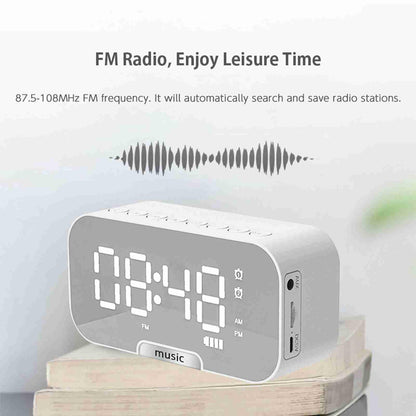 Reloj Despertador Digital con Espejo y Reproductor de Música - mudhouse