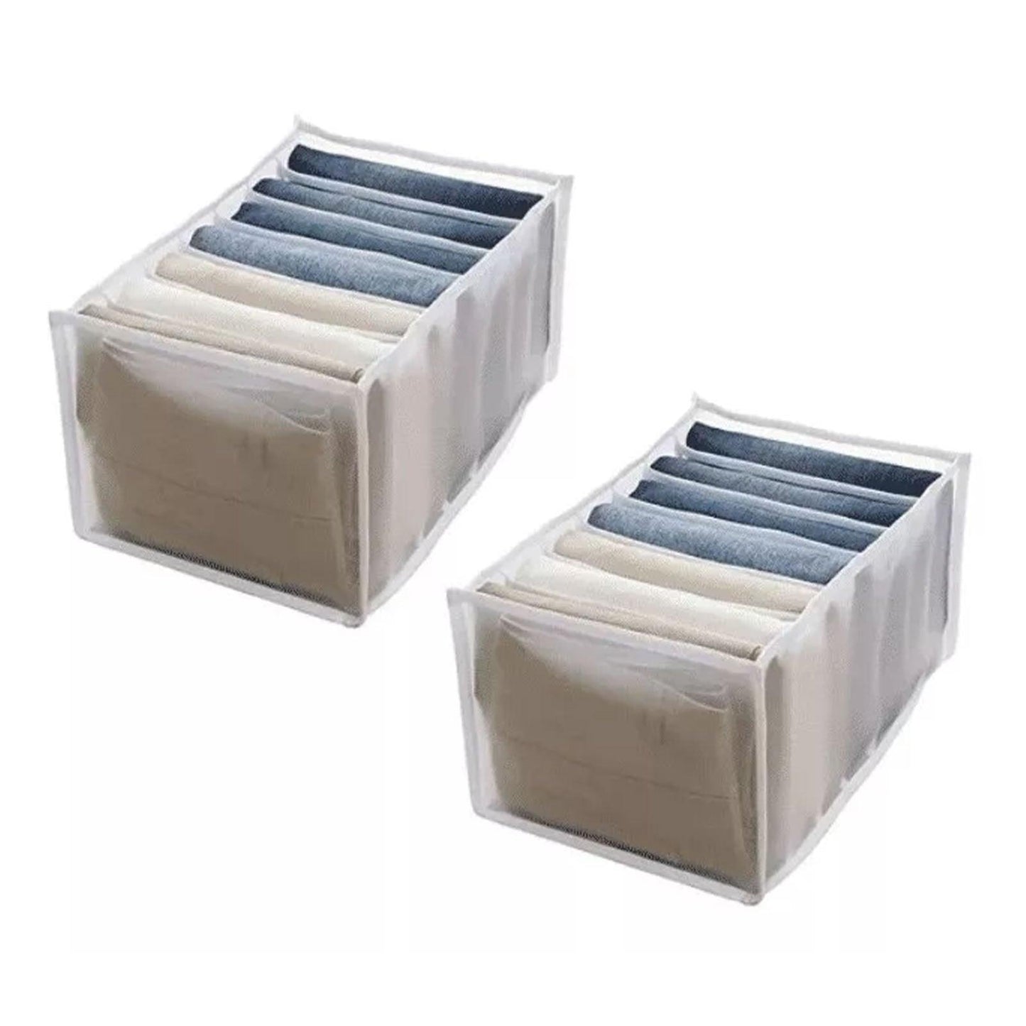 2 Cajas de Almacenamiento para Pantalones (7 Compartimentos) - mudhouse