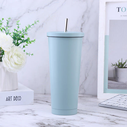 Vaso con Popote y Tapa de Acero Inoxidable 750ml - mudhouse